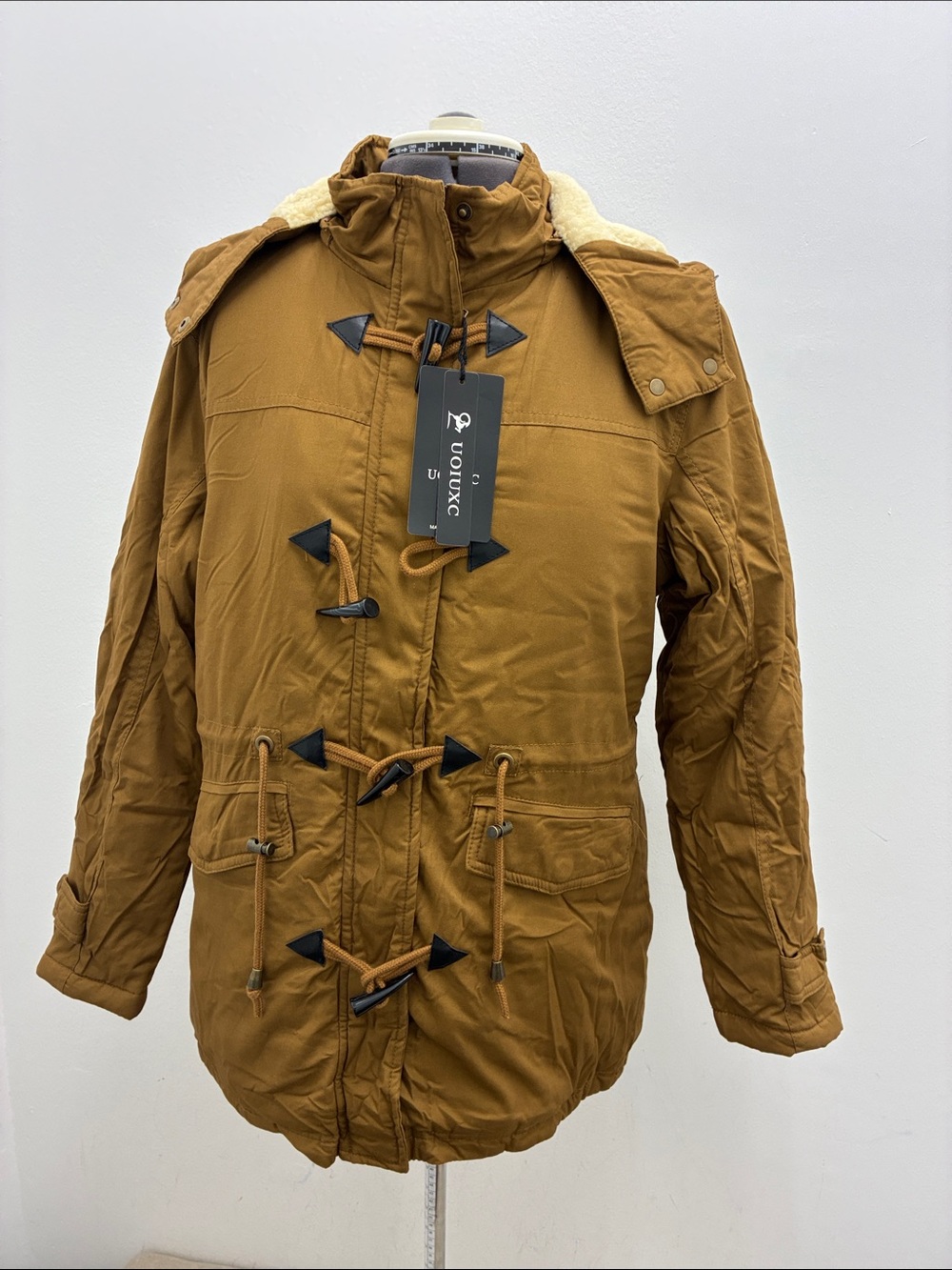 Unbranded Women's Toggle Utility Jacket - Camel Tan